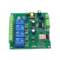 AC/DC Power Supply ESP8266 4 Channel Relay Module ESP-12F Wifi Development Board 5V/8-80V