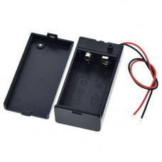 9V Battery Storage Case Plastic Box Holder With Leads ON/OFF Switch