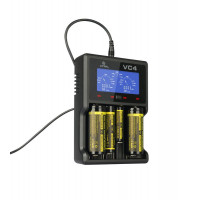 Charger for Li-ion cylindrical batteries and NiMH Xtar VC4