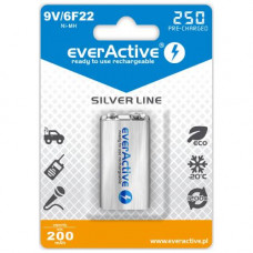 Rechargeable everActive 6F22/9V Ni-MH 250 mAh